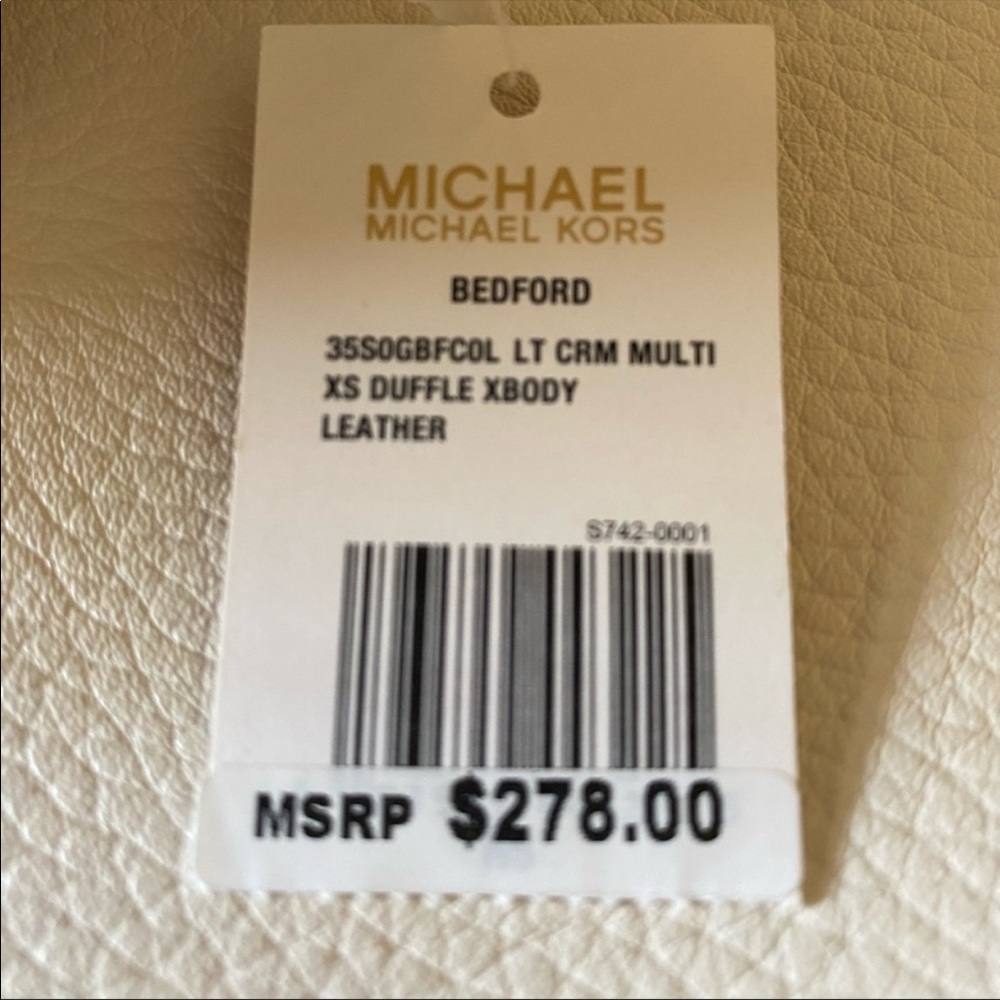 MICHAEL KORS BEDFORD XS DUFFLE XBODY LT CRM MULTI - Picture 15 of 16